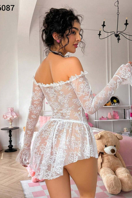 Beyaz Dantel Babydoll