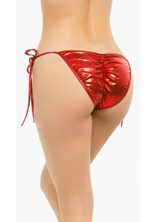 Büyük Beden Fantazi Aşk Kırmızısı Seksi Yandan Bağlamalı String - Külot TG270032-B