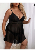 Siyah Dantel Babydoll