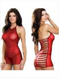 Fantezi Seksi Kırmızı Tül Babydoll Gecelik
